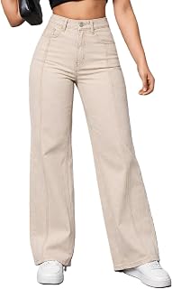 ADBUCKS Women's Straight Fit High Rise Tapered Style High-Rise Jeans Price In India