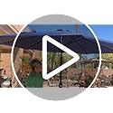 9Ft Patio Umbrella - 8 Sturdy Ribs Outdoor Table Umbrella with Crank Lift & Push Button Tilt - Market Umbrella for Pool, Deck, Yard, Garden - Beige