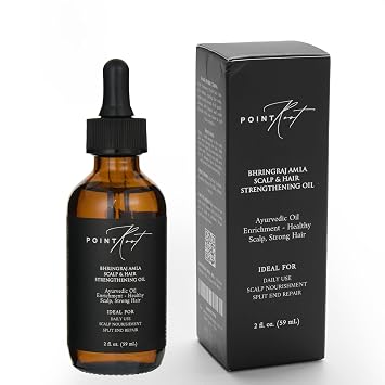 Bhringraj & Amla Hair Oil 21 Botanical Oils | Hair Growth & Scalp Strengthening Oil for Thicker, Shinier Hair | Reduces Hair Loss, Split Ends, Dandruff | Nourishes All Hair Types, 2 fl oz