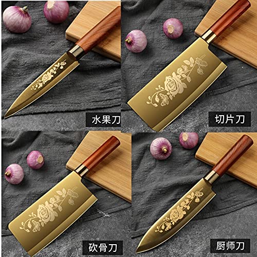 Amazon.com: Meat cleaver, Gilded Titanium Kitchen Knife Chef
