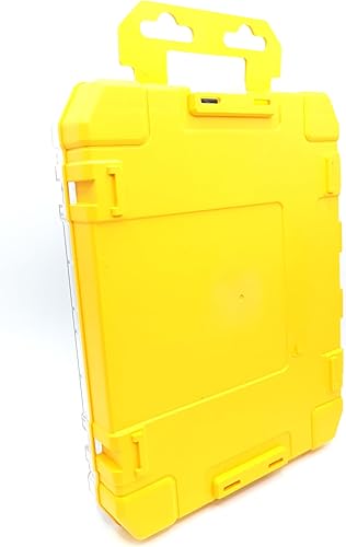 Miniatura 2 de DWAN2190 Caja de herramientas Compartimentos Tapa Transparente Organizador de Brocas Amarillas Extraíbles Piezas Caja N733460 N733461 Compartimentos