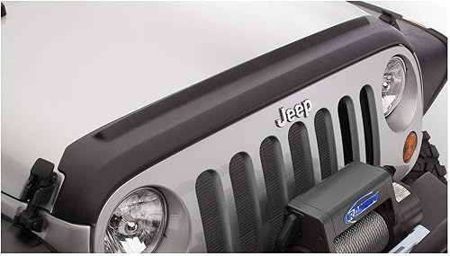 Bushwacker Protector de capó Trail Armor 1 pieza, negro, acabado texturizado 14061 Compatible con Jeep Wrangler JK 2007-2018