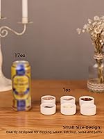 Vista 3 de Juego de 6 mini ramequines de porcelana de 1 oz, plato pequeño para soufflé de cerámica, exactamente diseñado para salsa, salsa de tomate, salsa