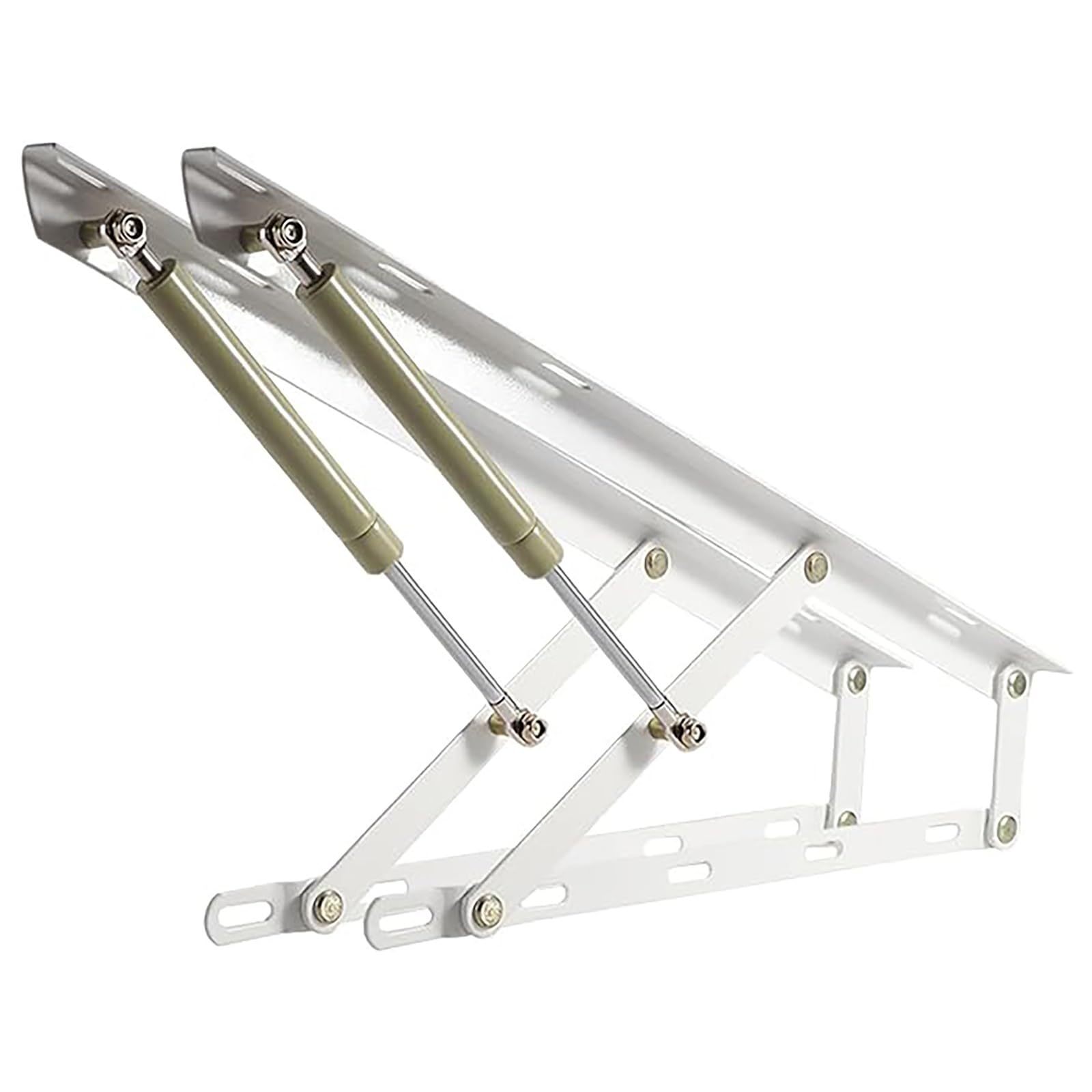 DFGHNBVC Pneumatic Bed Lift Mechanism Set - Heavy-Duty Gas Spring Support For Sofa And Furniture Storage Solutions,White-1200Mm