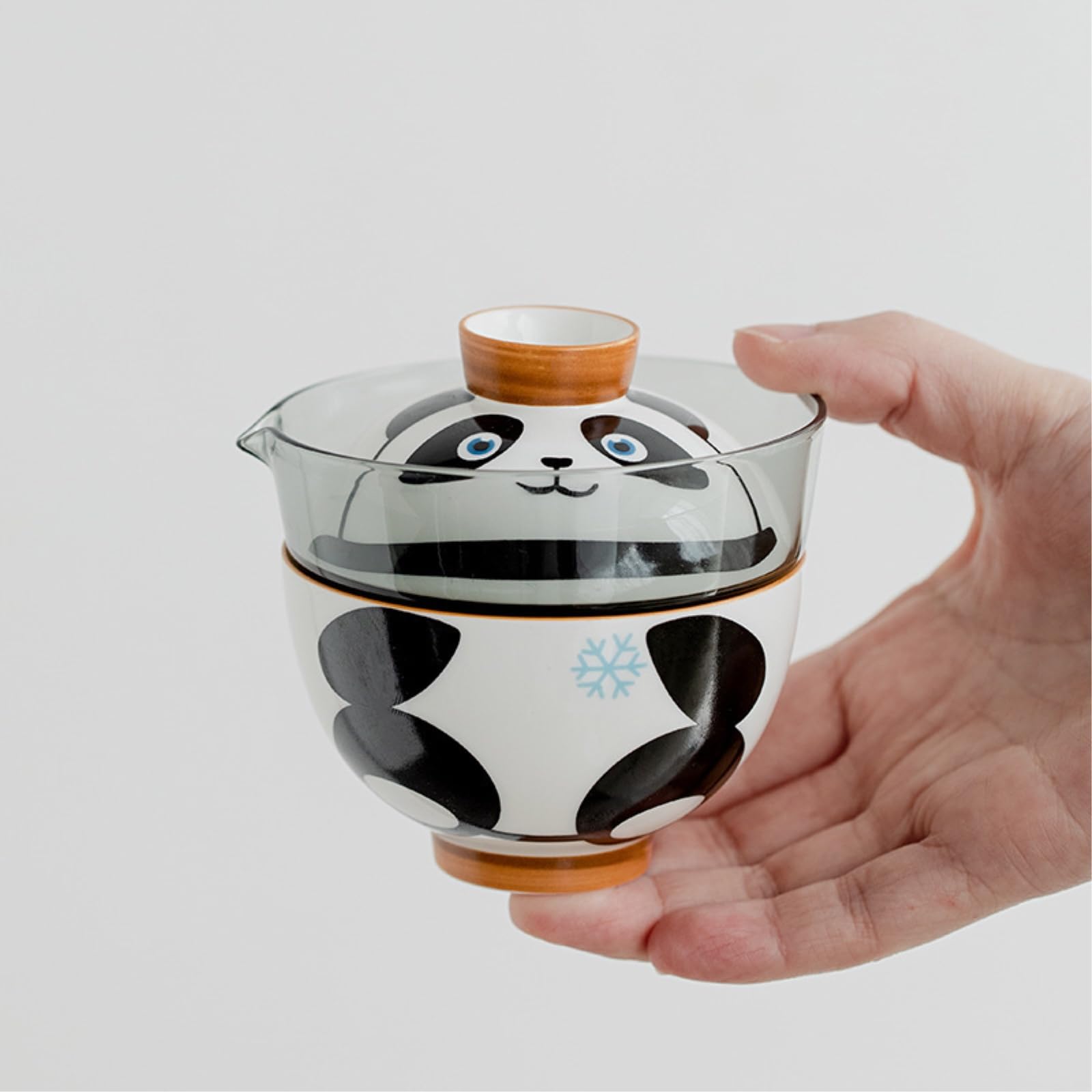 Outdoor Snow Pier Glas Crack Cup Exquisite Frische Kung Fu Tee Set Schneebär