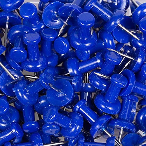 Jam Paper Colorful Push Pins - Blue Pushpins - 100/Pack #TOP4