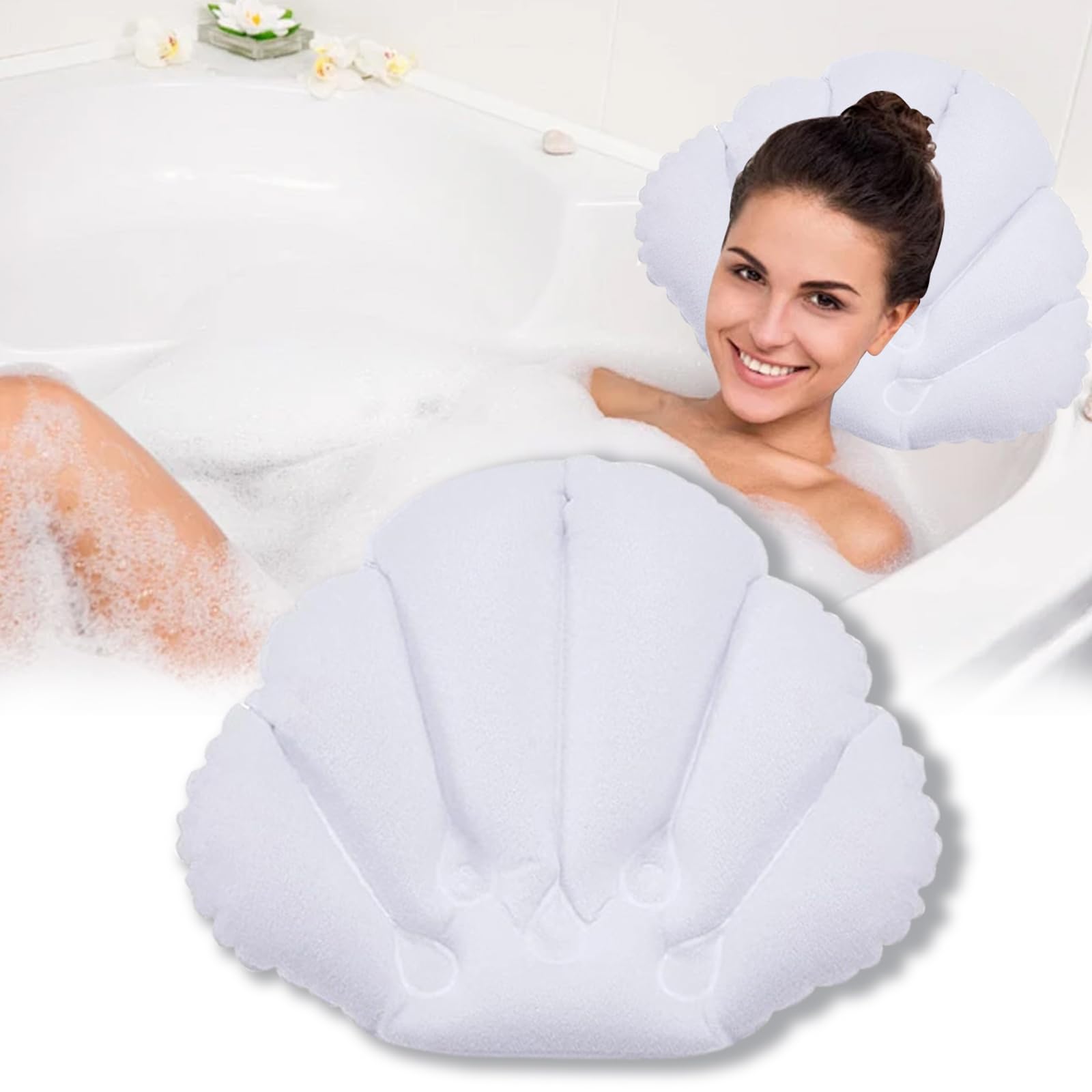 BSITSSS Inflatable Bath Pillow, Bath Pillows for Head and Neck ...