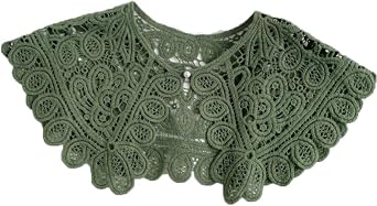 Elegtiskas Knitted Detachable Fake Collar Hollow Out Dickey Collar Shawl