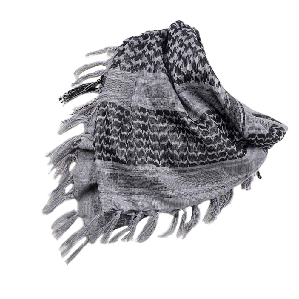 Ciieeo Sciarpa Araba Quadrata in Cotone 1 Pezzo, Scaldacollo Unisex | Protezione Sole e Uso Outdoor, Stile Arabo, Adatta a Inverno e Abbigliamento Militare