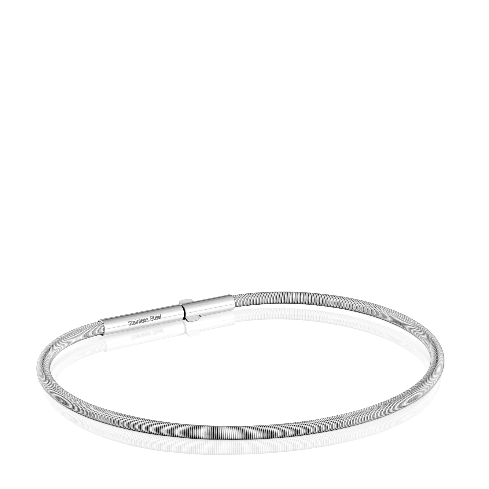 TOUS Pulsera para Mujer de Acero, 16,5 cm, Colección Mesh Tube