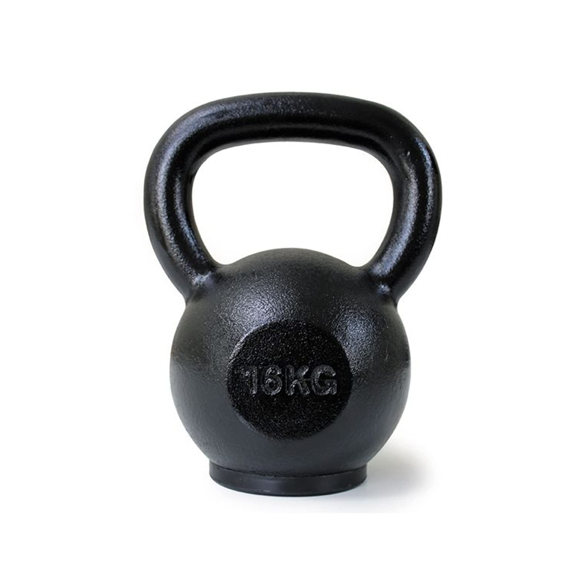 Core-Power® - Kettlebell in ghisa, 4-32 kg, qualità professionale per palestra, fitness e crossfit, superficie di appoggio in gomma per la protezione del pavimento, Nero
