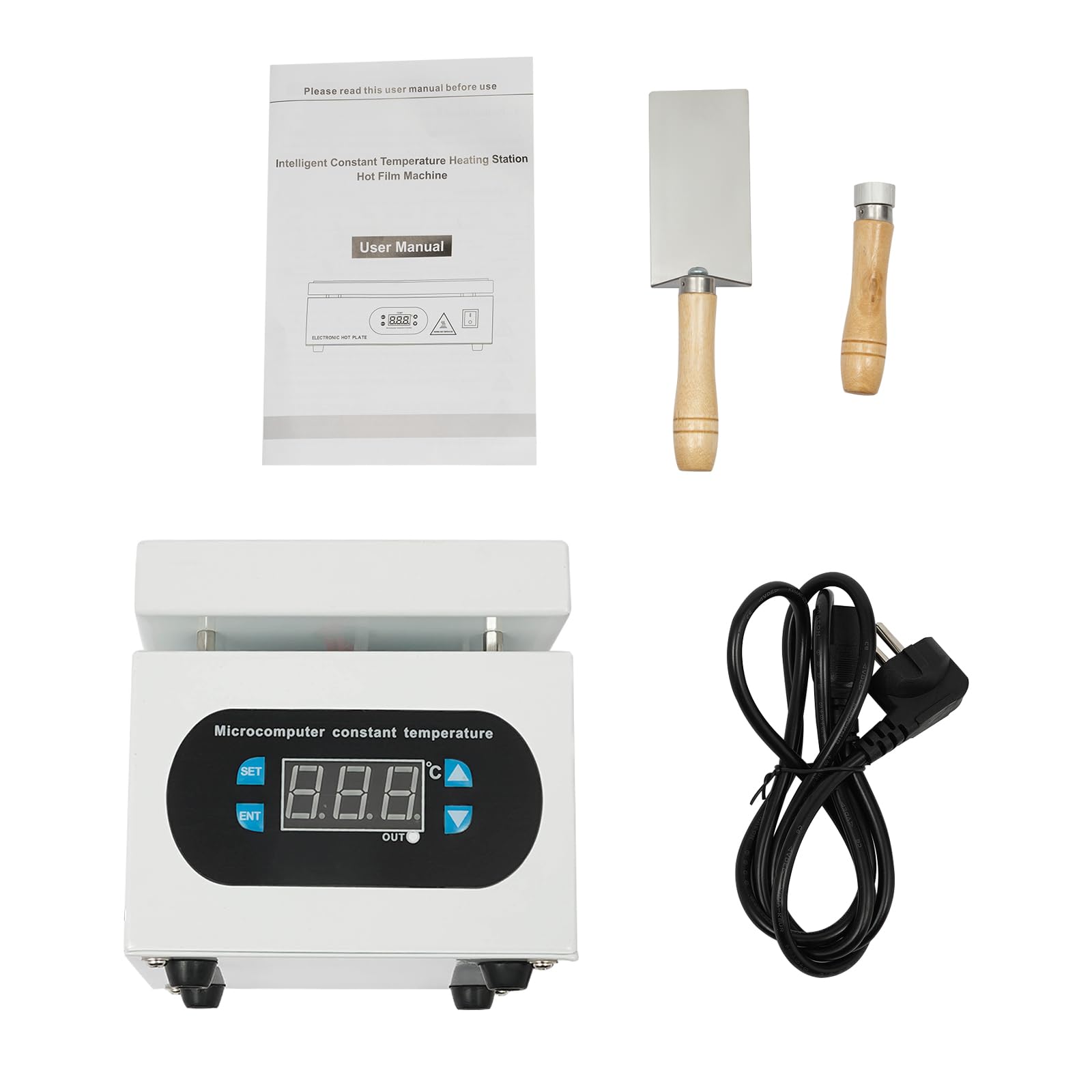 Lötstation Heizplatte - 350W Elektrische Vorwärmstation mit LED-Anzeige & Mikrocomputer | Schweißstatio Rework Heater für SMD-Löten bis 400 ℃ - Heizplatte für Reparaturarbeiten (100 x 100mm)