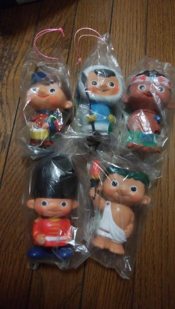 Amazon.co.jp: 富士銀行 ボクちゃん ソフビ 貯金箱 5体 て : おもちゃ