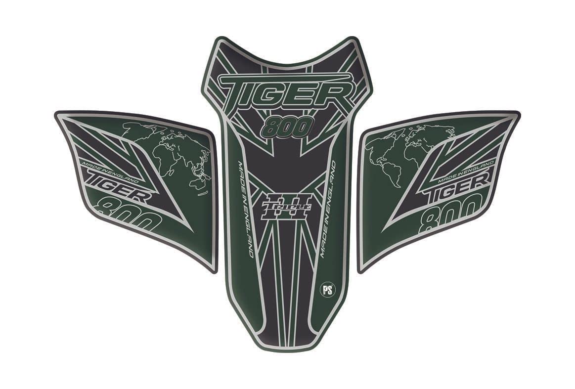 Protector De Depósito De Resina Adhesiva Efecto 3D Para Motocicleta Compatible Con TRIUMPH Tiger 800 2010 17 V3