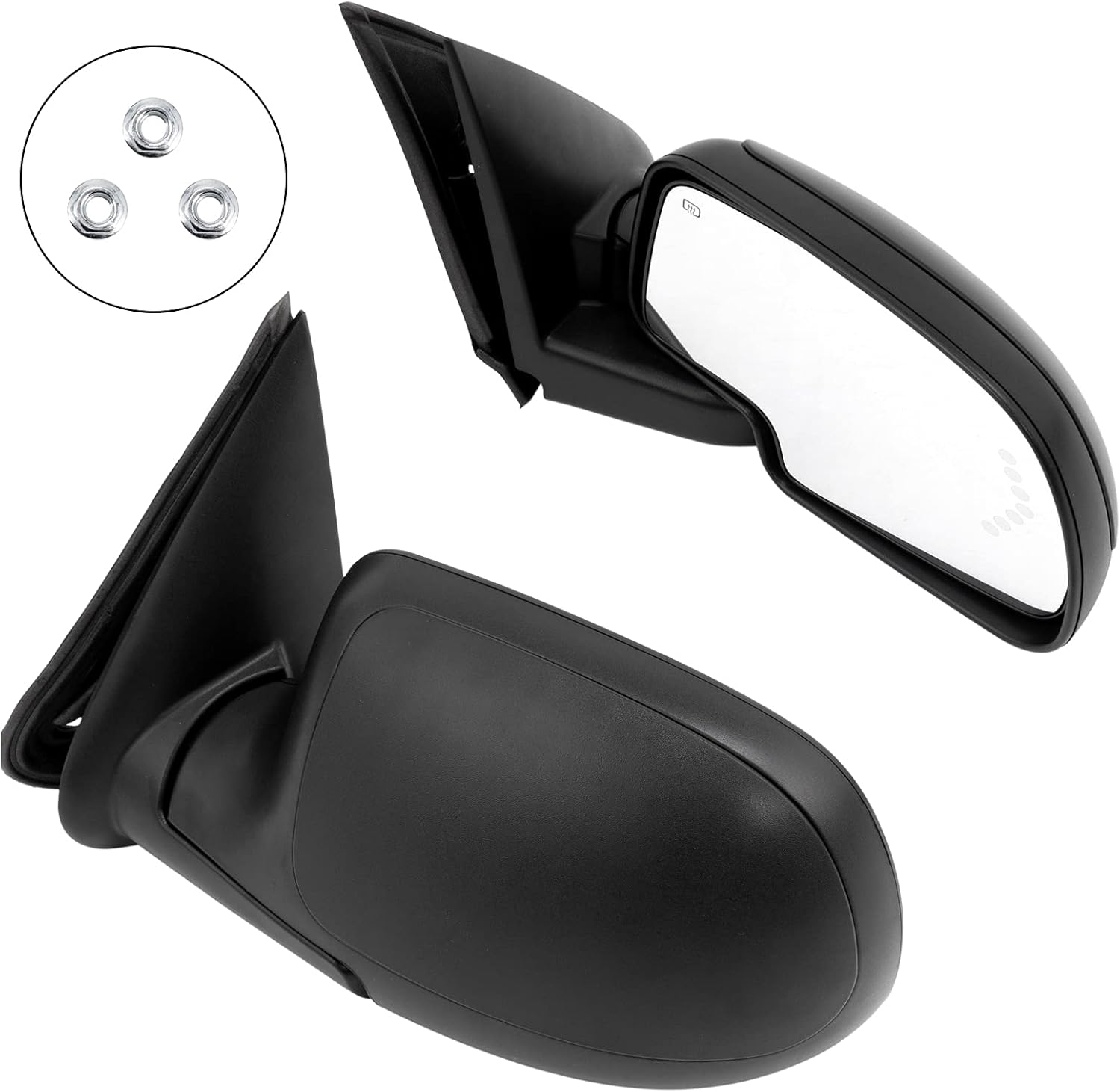 Towing Mirrors Driver Passenger Side Replacement for 2003-2007 Chevy Silverado GMC Sierra 1500 2500 HD 3500 Chevy Tahoe GMC Yukon Power Heated LH+RH Mirrors Pair