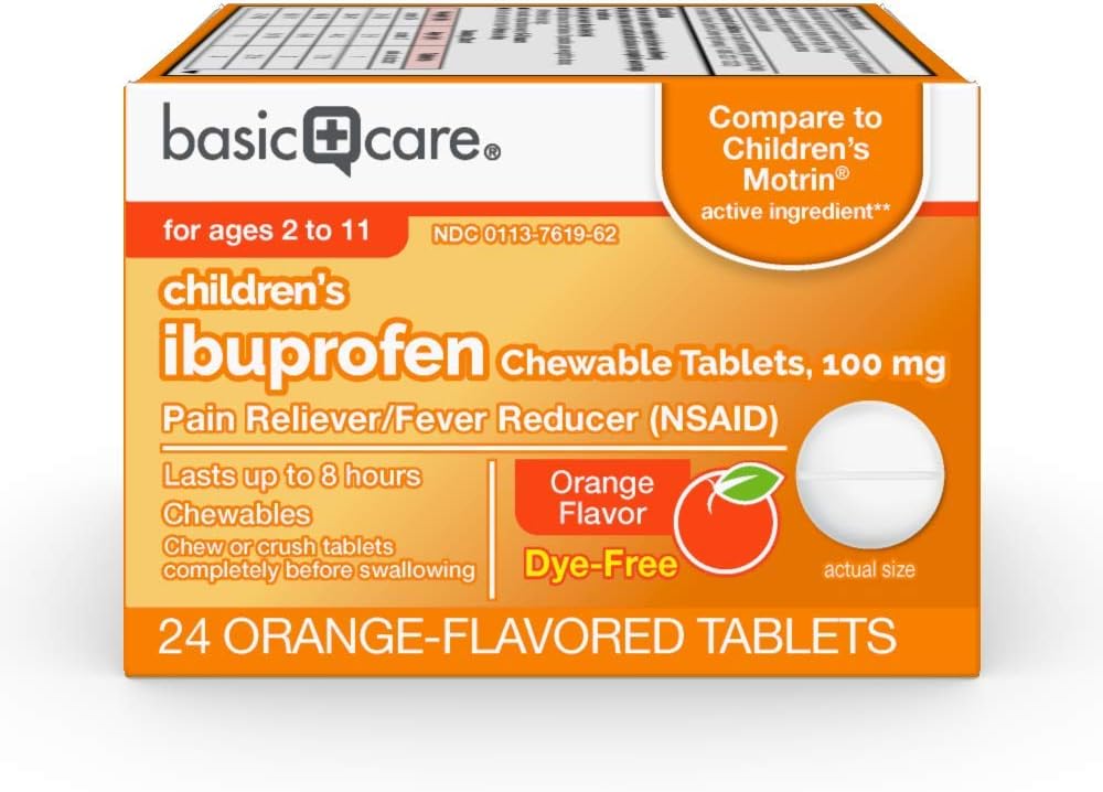 Amazon Basic Care Children’s Ibuprofen Chewable Tablets