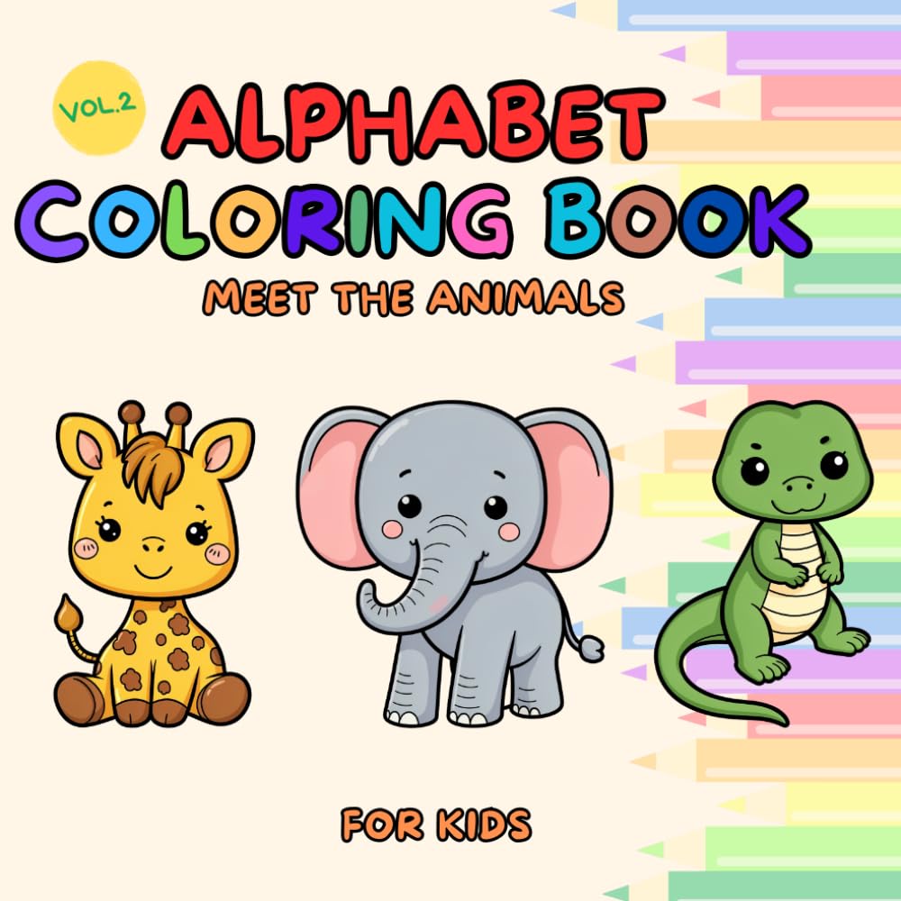 Alphabet coloring book Vol.2: Meet the animals for kids