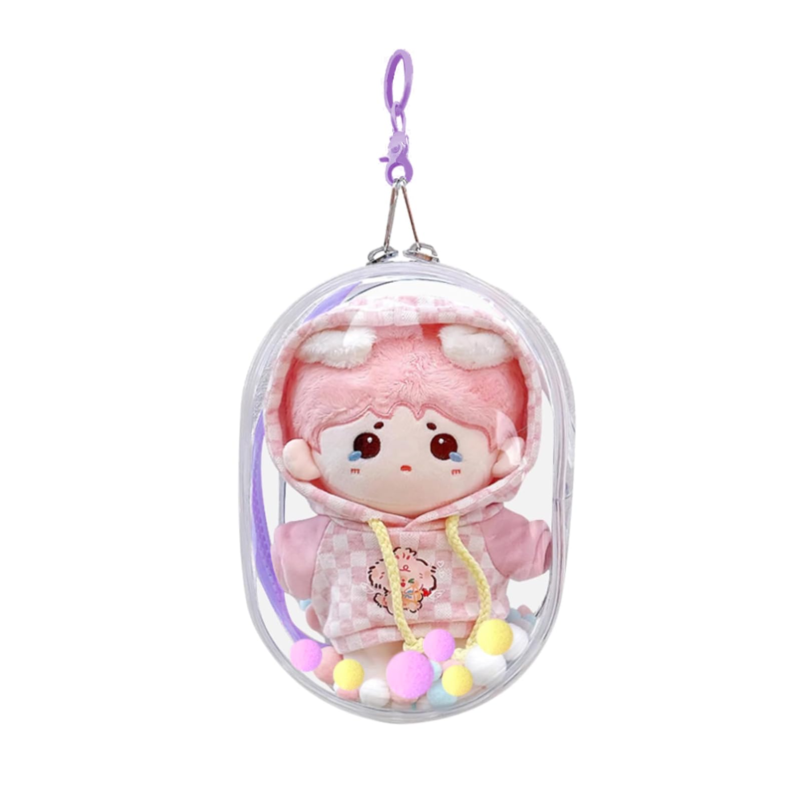 Amazon | seimeinoki ぬいぐるみ ポーチ 20cm 透明 バッグ
