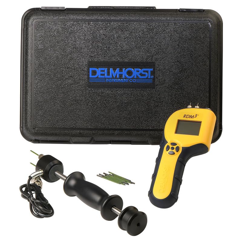 RDM-3/PKG Digital Wood Moisture Meter Package/Includes Meter, 26-ES Hammer Electrode, Extra 2497/A-100 pins for The Meter, Extra 496 pins for The 26-ES Electrode and Carrying case.