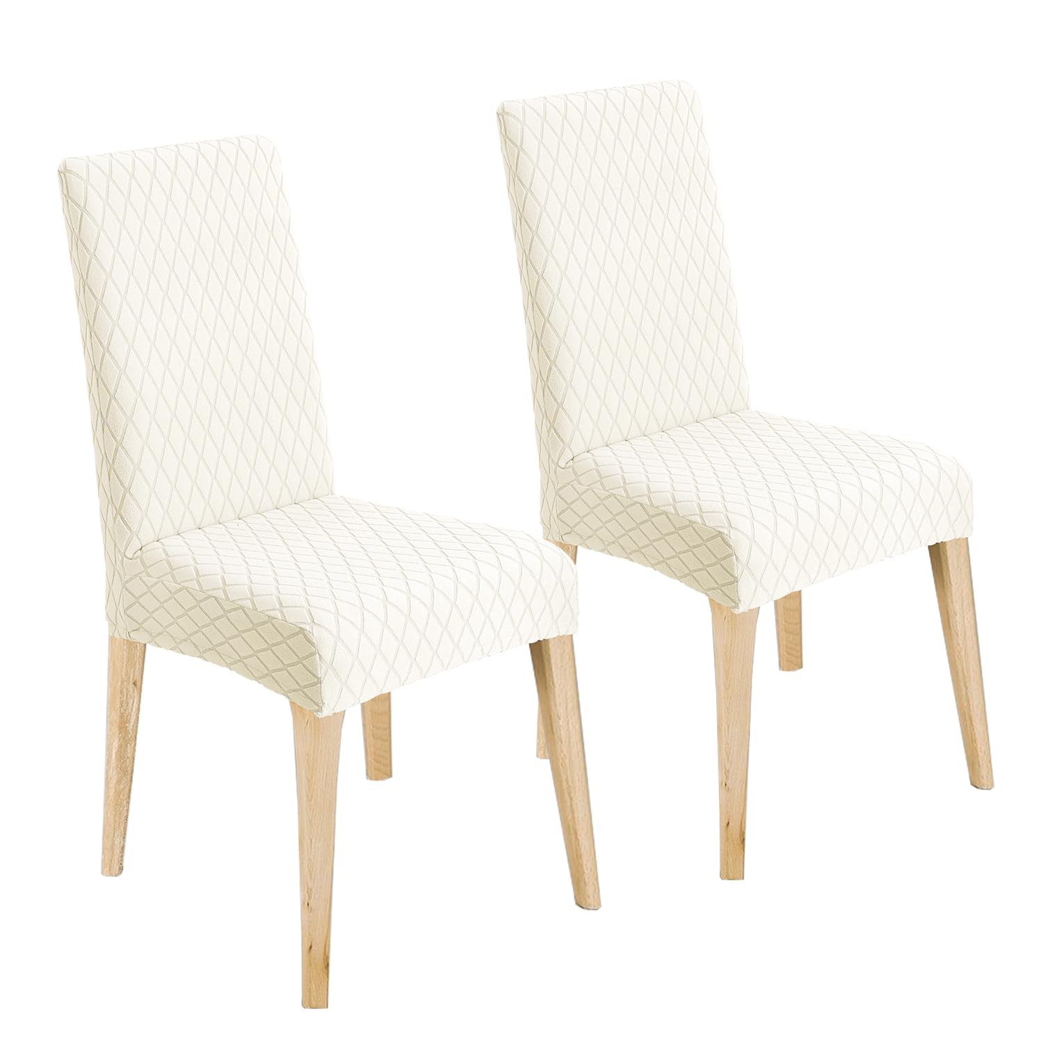 LANSHENG Dining Chair Covers Set of 2, Beige