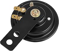 Vista 2 de uxcell Bocina de trompeta de 48 V CC, 105 dB, de gran sonido, negra, para scooter eléctrico