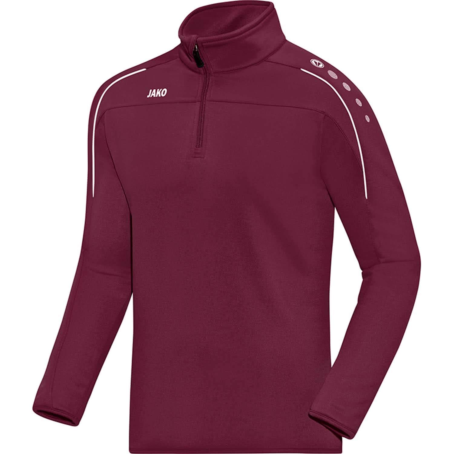 JAKO Classico 8650 Men's Training Zip Top XXL Night Blue/Citro, unisex_child, Training zip., 8650, Maroon, 140 (EU)