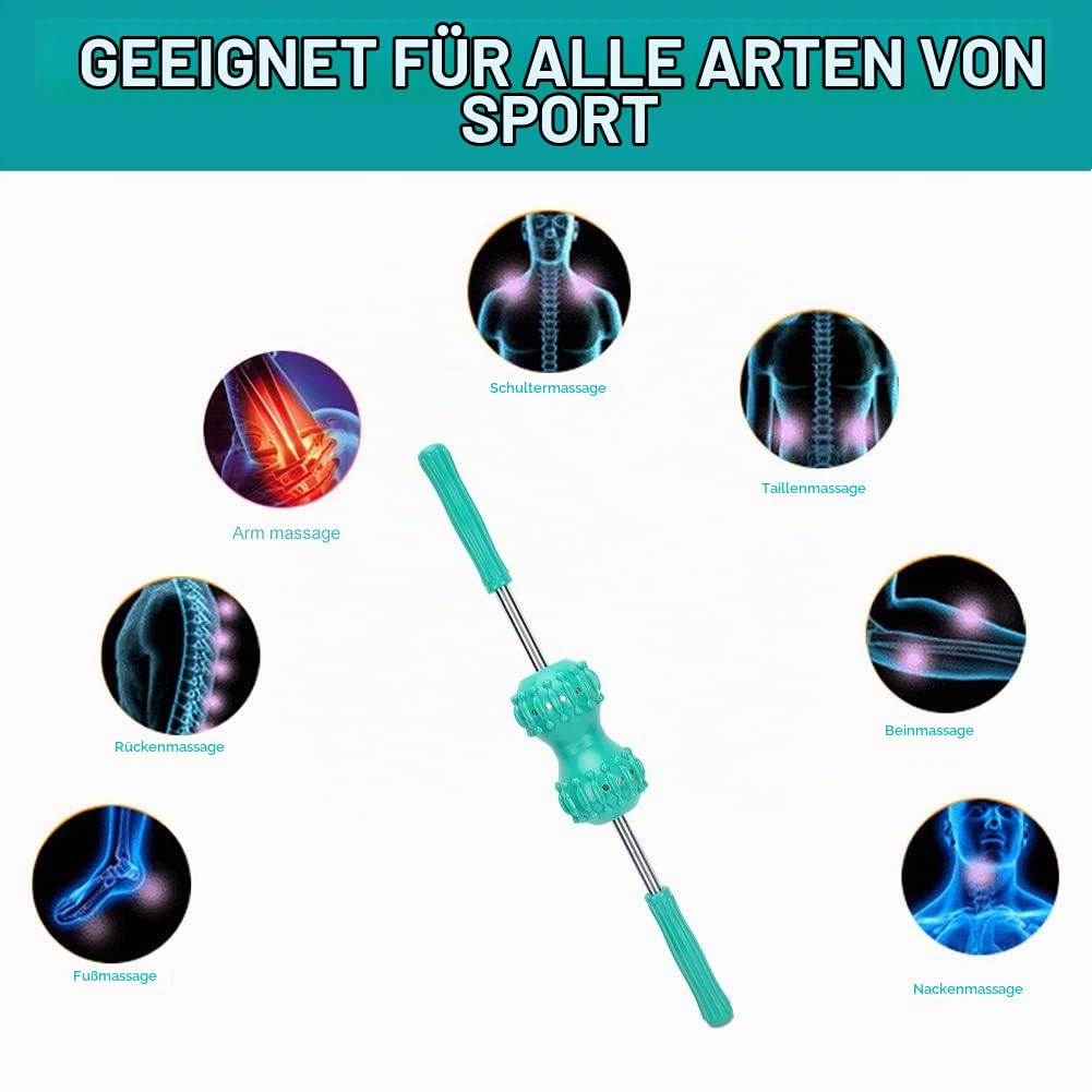 zhoul Multifunktionaler Magnet Muskelmassage Roller Rücken Schulter Muskelentlastung Akupressur Roller Massagegerät