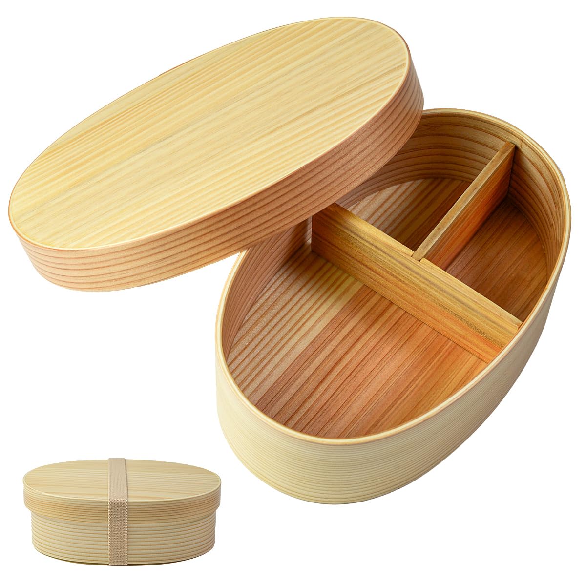 Magewappa Wooden Bento Box Microwave Safe 23.6oz Lunch Box Japan