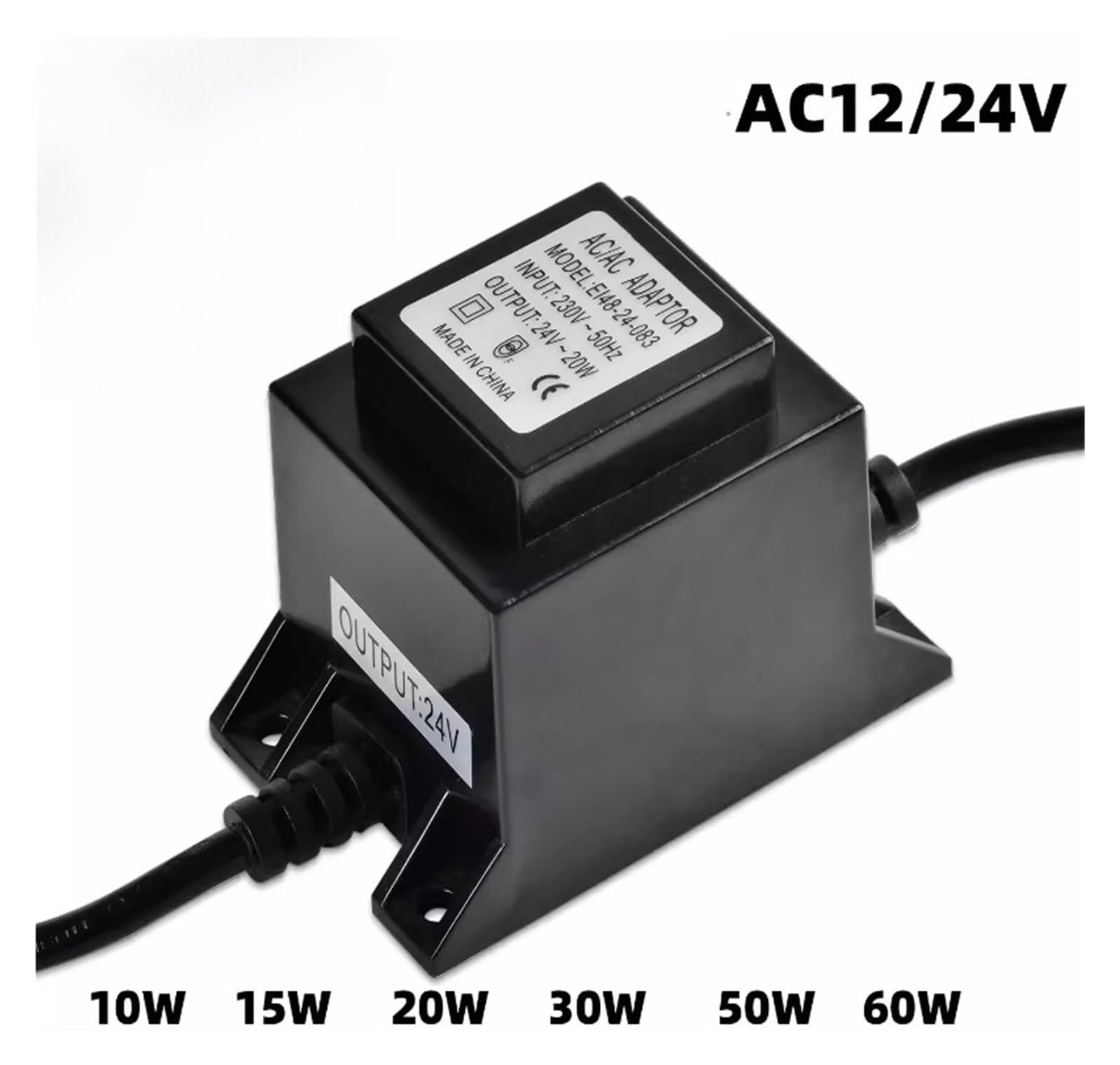 wasserdichter unterwasser transformator Wasserdichter AC12V/24V-Transformator for den Außenbereich; AC220V auf 2/24V Unterwasserlichtadapter; Schwimmbad-LED; 30W 60W
