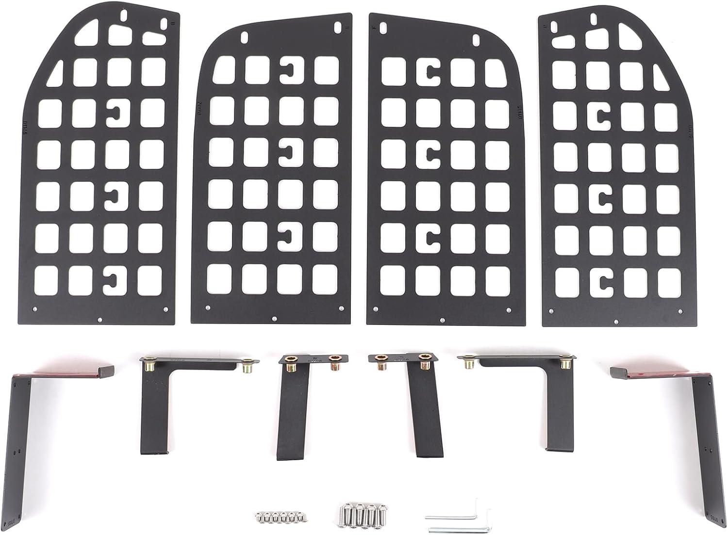 Rear Trunk Window Molle Storage Panel Organizer Basket Compatible with Toyota Land Cruiser 250 Prado LC250 J250 2024 2025, Multifunction Trunk Side Pocket Storage Organizer Car Interior Accessories