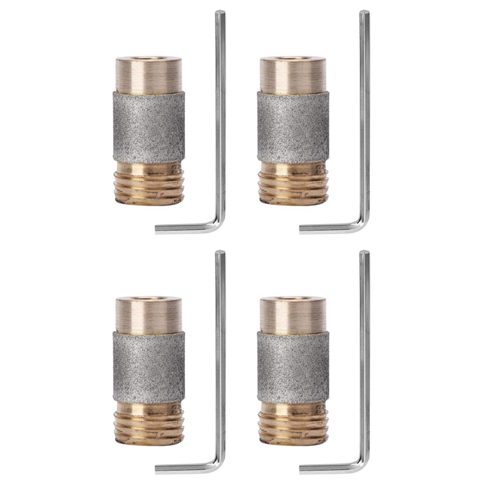 Jnchdghwa Silver&Gold 4X Mcbl58 Grinding Bit Ceramic Glass Abrasive Tool Mini Portable For Glass Grinder For Stone Edge Grind