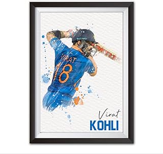 Virat Kohli India Cricket T20 World Cup Print | A4 print only | Cricket Gift | Man Cave Art | Boys Bedroom Decor