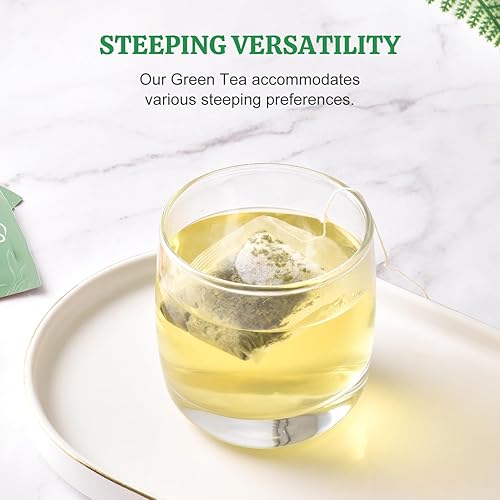 Miniatura 6 de Soeos Té verde, 6.3 oz (180 g), 200 bolsas de té, paquete de 2, refrescante y fragante, de origen sostenible, ideal para té caliente o helado,
