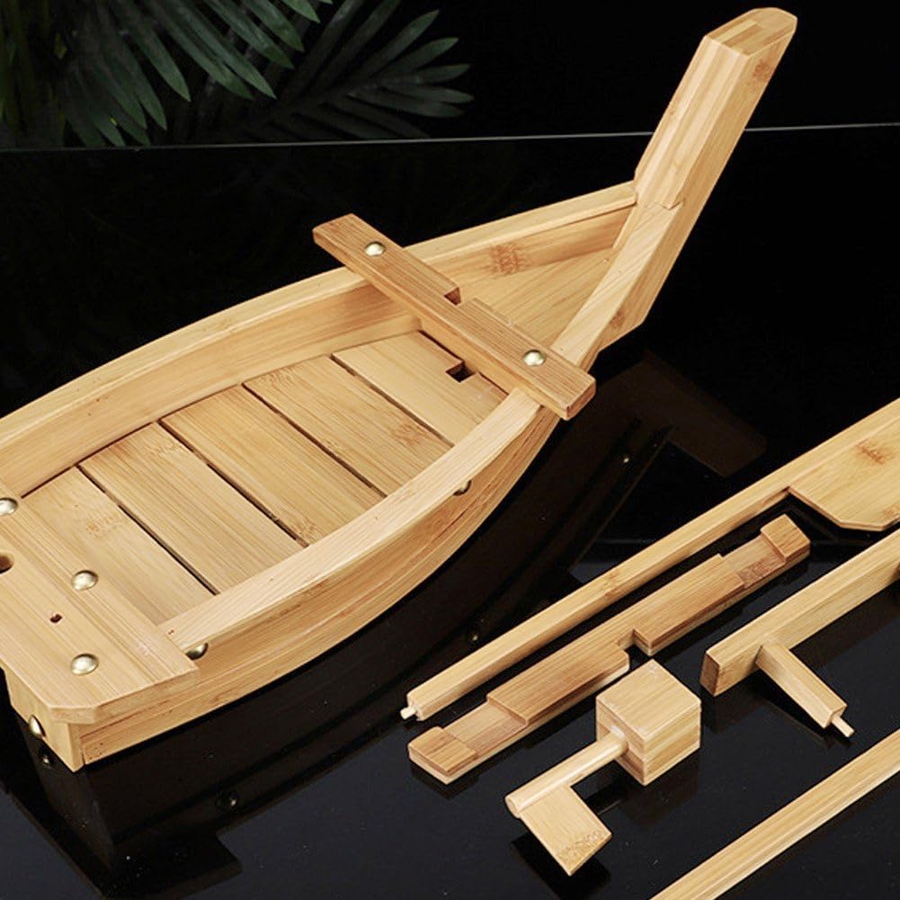 Lot De 50 Mini-bateaux à Sushi En Bois - Plateau Service élégant Pour Apéro, Dessert, BBQ - 6