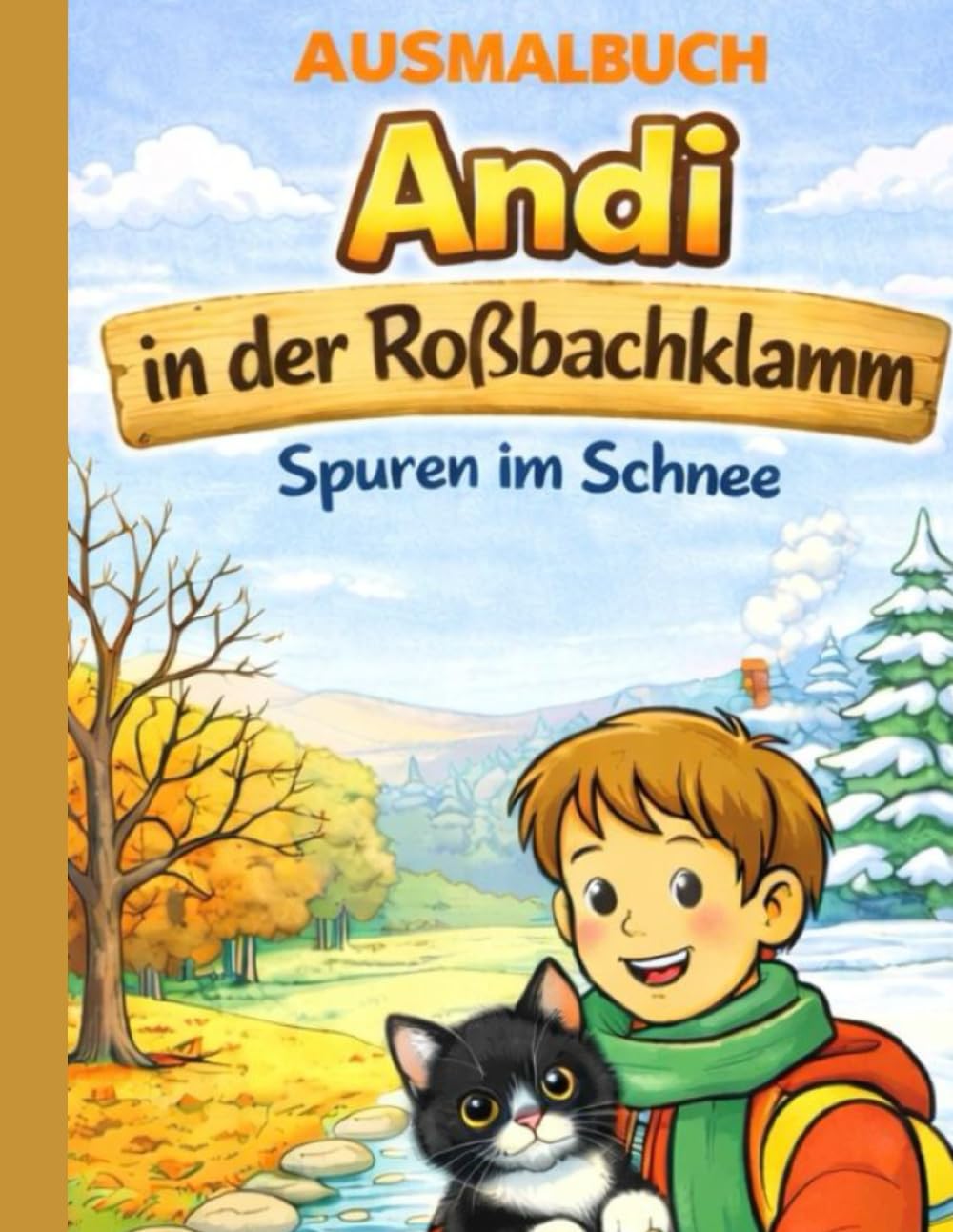 Andi in der Roßbachklamm: Spuren im Schnee