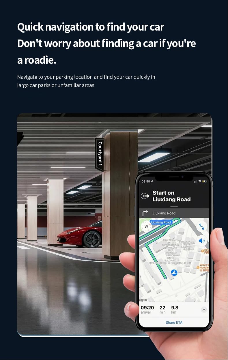 Cargador de Coche 2 en 1 con Localizador GPS Integrado, Compatible con “Find My” iOS, Seguimiento en Tiempo Real, Antirrobo, Doble Puerto USB-C y USB-A, Carga Rápida para Vehículos, Localizador Oculto