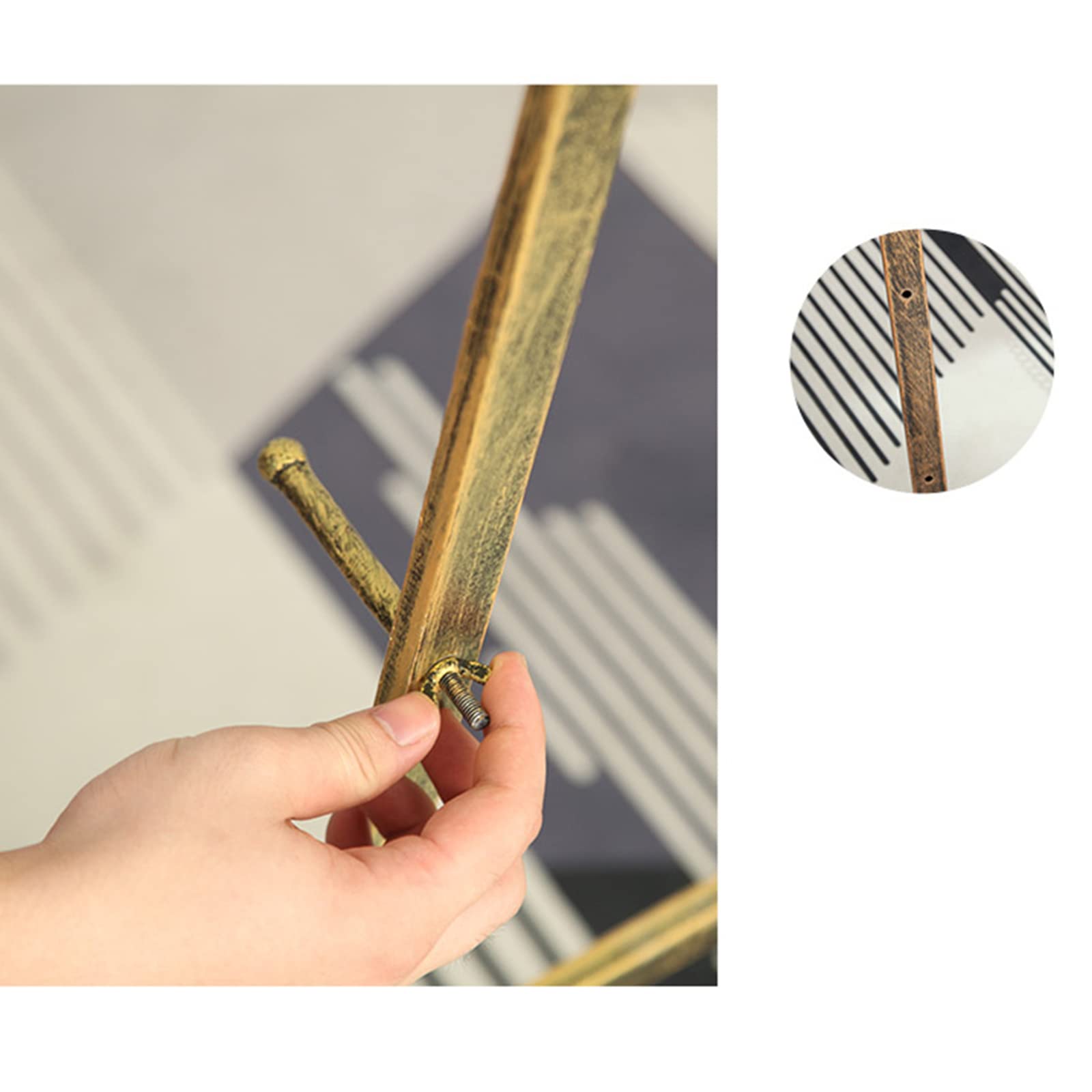 NZPOST Cavalletti Alti 120 cm/150 cm Cavalletto Pieghevole in Ferro Dorato Cavalletto Portatile per artisti Cavalletti da Studio robusti per Schizzi in Interni ed Esterni Altezz
