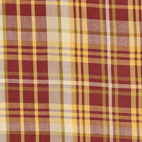 Set de 4 servilletas cuadradas Plaid rojo y dorado miniatura 3