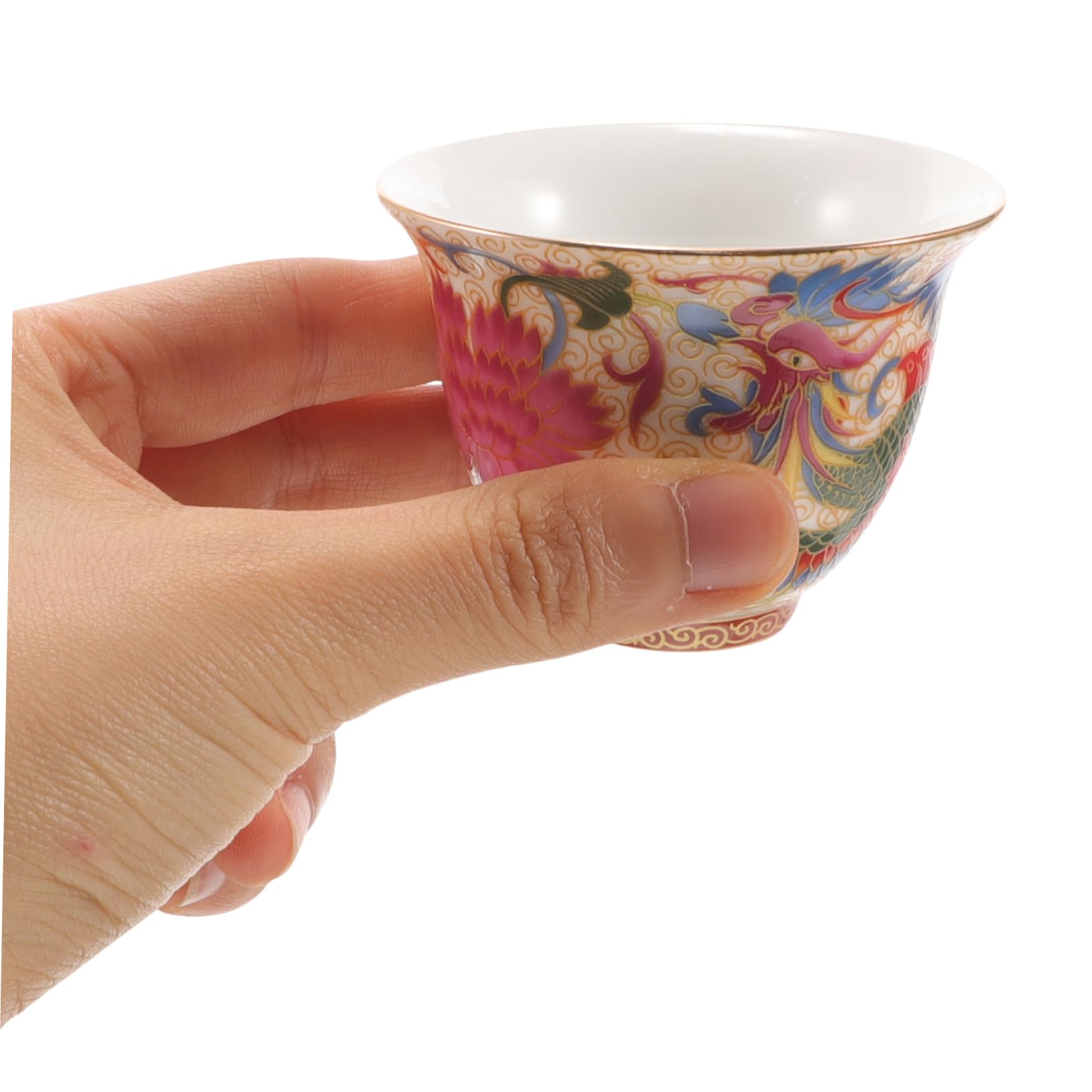 Gatuida 5paare Chinesische Keramiktassen Dragon Teetassen Für Tee Und Wein Handgefertigte Teeschalen Porzellan Geschenkidee Für Festivals Und Besondere Anlässe