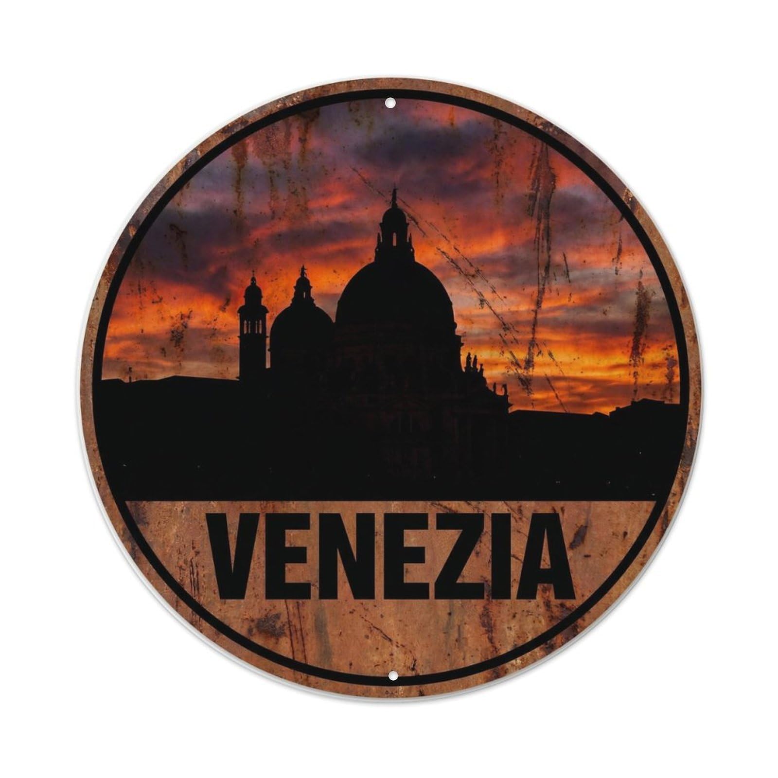 Tgrcjimh Style. Vintage Travel Italy Cathedral Wanderlust Metal Tin Sign