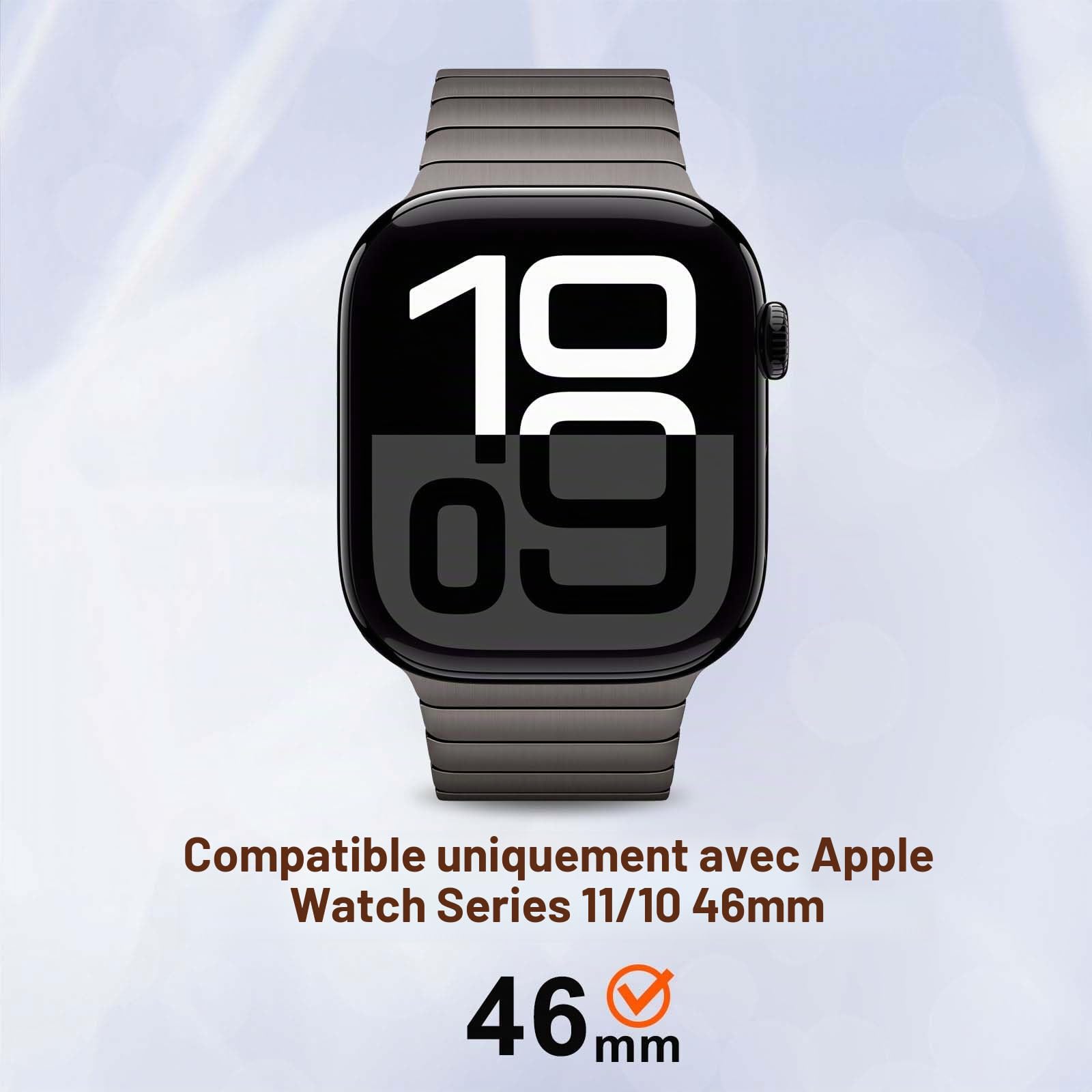 2 en 1 Coque Compatible avec Apple Watch Série 11/10 46mm Housse, [Transformez 46 mm en Ultra Look] Étui de Protection Pare-Chocs Robuste avec Coque Arrière pour iWatch 46mm, Noir
