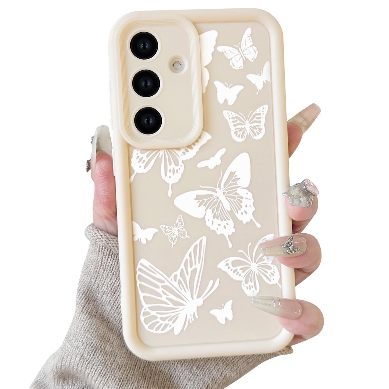 Lovmooful Compatible for Samsung Galaxy A14 5G/4G Case Cute Colorful Butterfly Design for Girls Women Soft TPU More Shockproof Protective Girly for