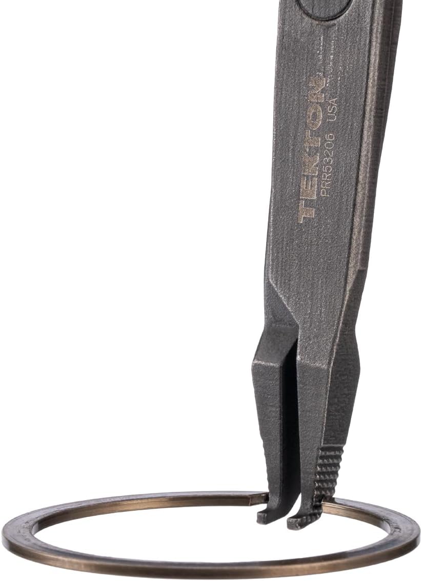 TEKTON 9 Inch Curved Tip Lock Ring Pliers | PRR53206