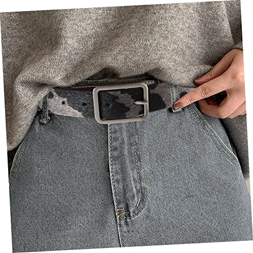 PartyKindom Adjustable Cow Print Western Belt for Women Lightweight PU Leather Pattern Pants Accessory Waist Cincher for Casual and Dress Outfits4