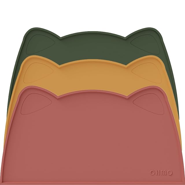 Foto 8 de 8 de OHMO Alfombras para Comederos Perros y Gatos, Impermeable,(Eritrino, 46x25cm), Alfombrilla Silicona de Mascota