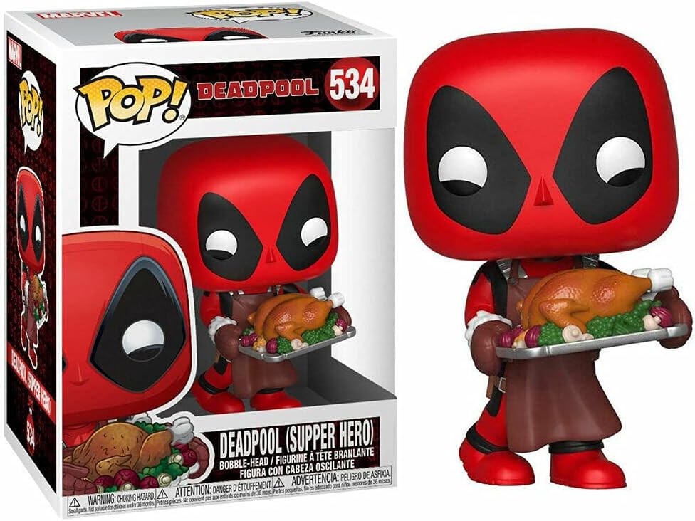 Pop! Marvel: Holiday - Deadpool with Turkey