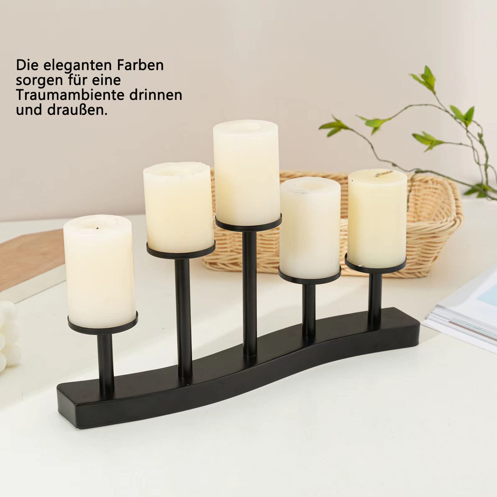 Retro Kerzenhalter, Kerzenhalter Adventskranz, Design, Premium Qualität Kerzen Deko für Zuhause Hochzeit Jahrestag Einweihungsgeschenke für Weihnachten-Gold