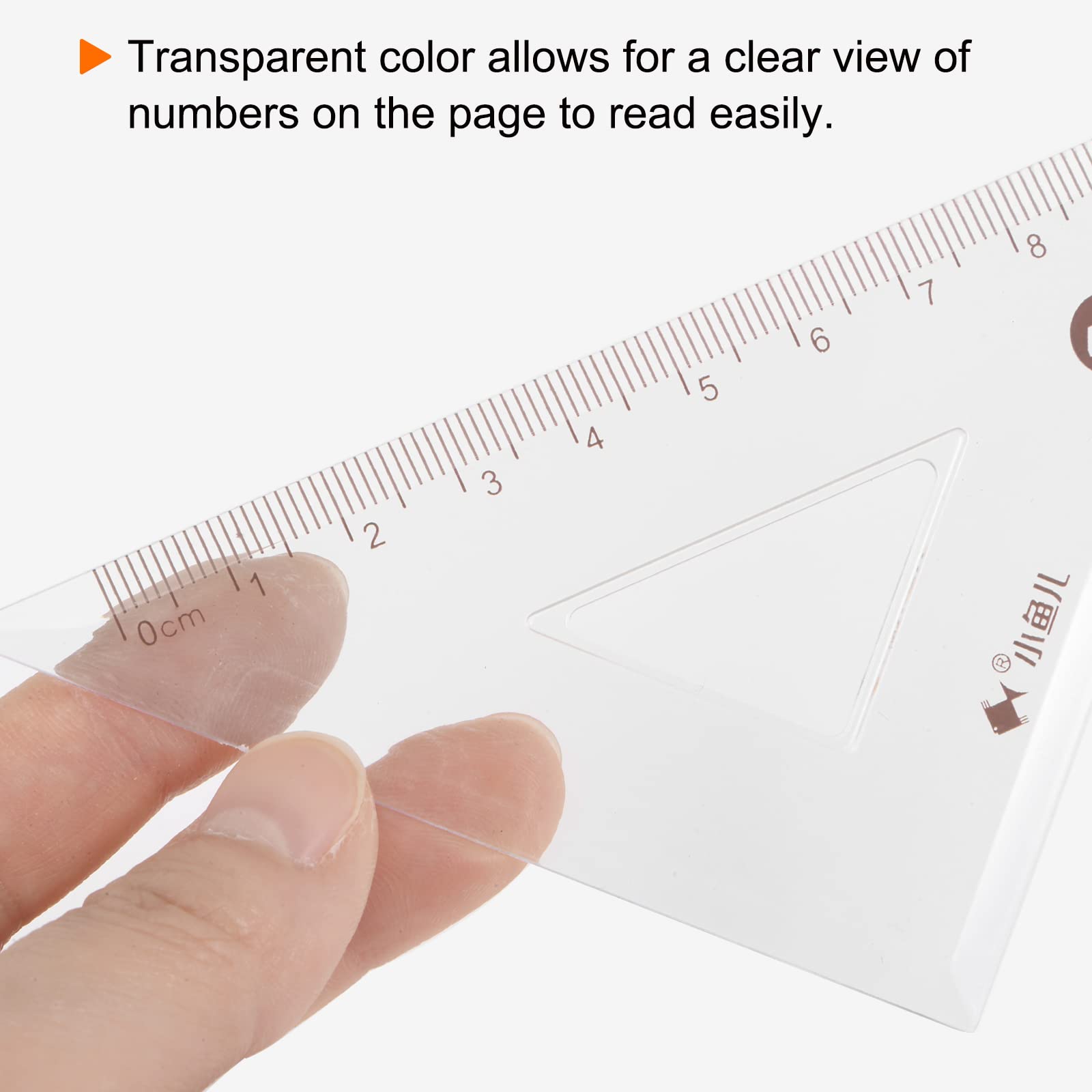 Amazon | uxcell 三角定規スクエアセット 13 cm 12 cm 30/60と45/90度