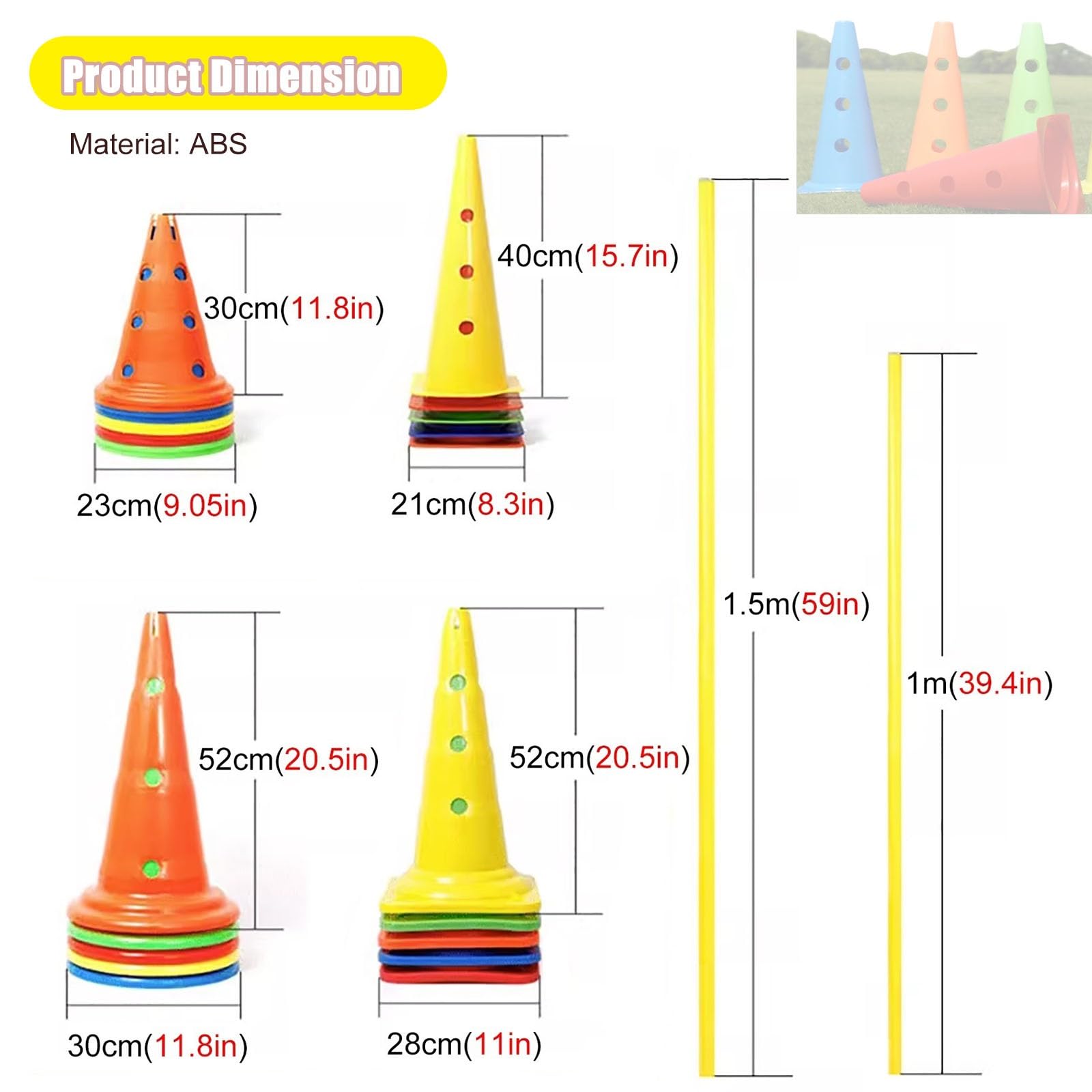 5x Agility Hürden Set - Trainingshürden Für Fußball & Sport