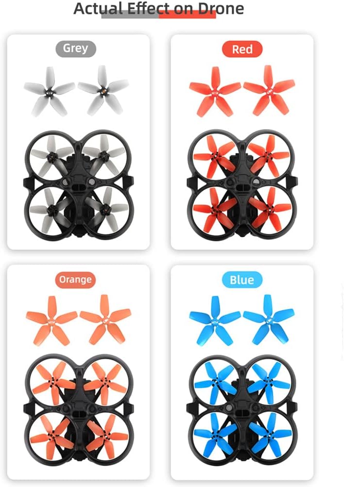 4PCS Avata Drone Propellers 2925S Quick Release Propeller Props Compatible with DJI Avata Quadcopter Orange